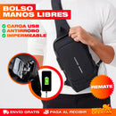 Bolso Manos Libres Antirrobo con Carga USB Impermeable