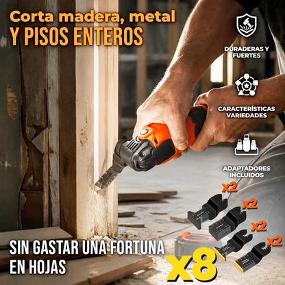 Pack X8 Cuchillas Multi Herramienta Oscilante Con Escala
