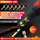 PROMO X6 Acople Adaptador Hexagonal con Cambio Rápido para Brocas
